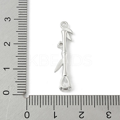 Brass Micro Pave Cubic Zirconia Pendants KK-M326-13B-P-1