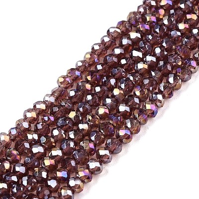 Electroplate Glass Beads Strands EGLA-A044-T1mm-B13-1
