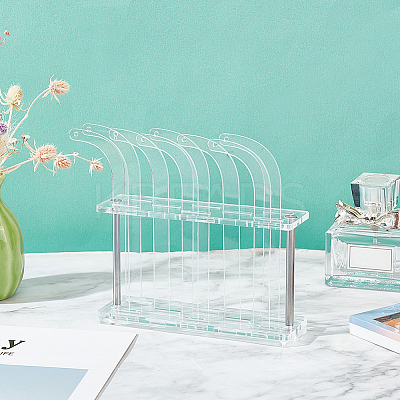 Transparent Acrylic Earring Try-On Stick Organizer Stands EDIS-WH0030-35-1
