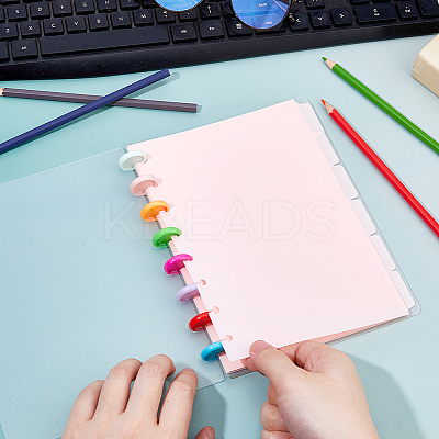 Plastic Index Tab Divider Sheets for Discbound Notebooks LS-AJEW-WH0270-719B-02-1