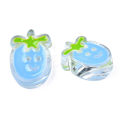 Transparent Acrylic Enamel Beads TACR-N012-004A-1