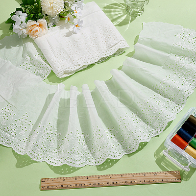 5 Yards Cotton Embroidery Flower Lace Ribbons OCOR-MA0001-29A-1