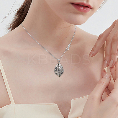 1Pc 925 Sterling Silver Cable Chain Necklaces NJEW-BBC0001-14-1