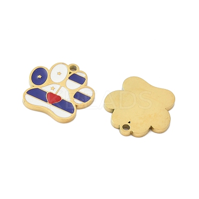 304 Stainless Steel Enamel Pendants X1-STAS-G360-03G-02-1