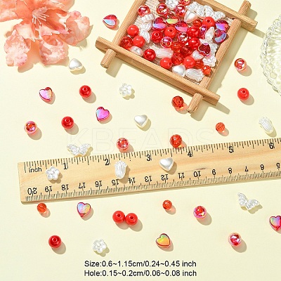 420Pcs ABS Imitation Pearl Beads OACR-YW0002-40-1