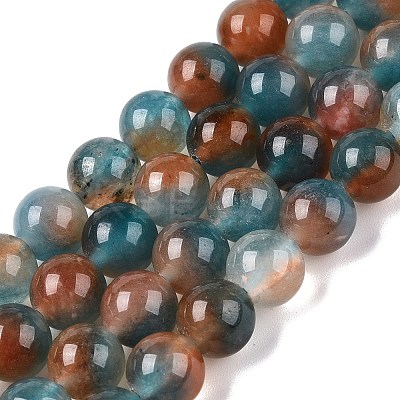 Dyed Natural White Jade Beads Strands G-T138-8mm-210-23-1