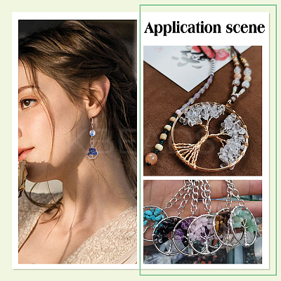 28Pcs 7 Styles Mixed Gemstone Pendants PALLOY-AB00215-1