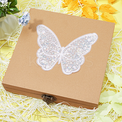 Butterfly Polyester Embroidery Ornament Accessories PATC-WH0008-23-1