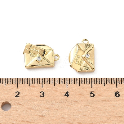 Brass Micro Pave Cubic Zirconia Pendants KK-L260-23G-1