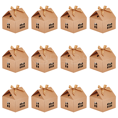 House Shape Cardboard Candy Storage Box CON-WH0084-89B-1