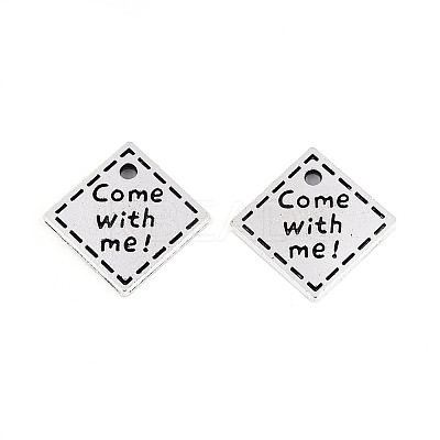 Tibetan Style Alloy Charms TIBE-N013-01AS-1