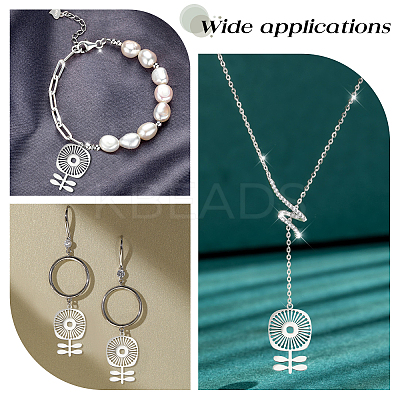14Pcs 201 Stainless Steel Pendants STAS-UN0036-50-1