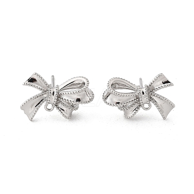 Brass Stud Earring Findings KK-K371-35P-1