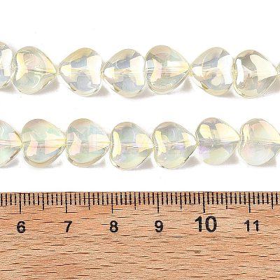 Electroplated Transparent Glass Beads Strand EGLA-A045-01-AB02-1