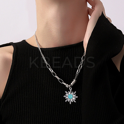 30Pcs 15 Styles Synthetic Turquoise Pendants FIND-BM0001-29-1