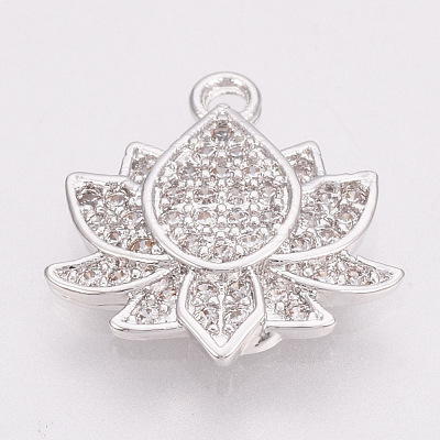 Brass Micro Pave Cubic Zirconia Charms X-KK-T025-07P-1
