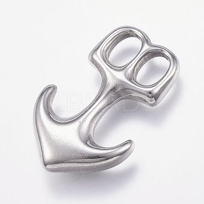 Non-Tarnish 304 Stainless Steel Leather Cord Clasps STAS-P124-09P-1