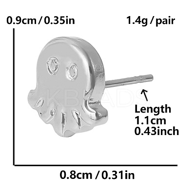Simple and Delicate Jellyfish Stud Earrings ZA4944-1-1