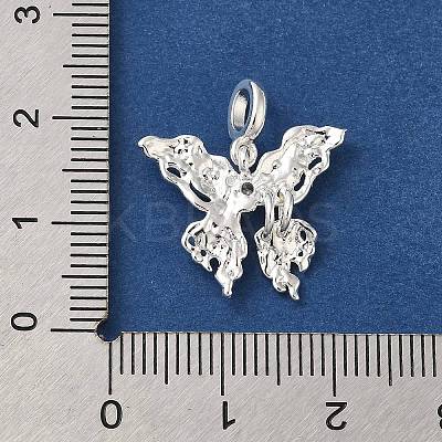 Rack Plating Brass Micro Pave Cubic Zirconia Pendants KK-M014-11P-1