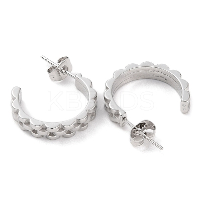 Non-Tarnish 304 Stainless Steel Round Stud Earrings LS-EJEW-A104-30P-1