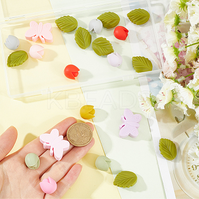 Food Grade Eco-Friendly Silicone Butterfly & Flower Bracelet Pendant Decoration Making Kit DIY-SC0024-85-1