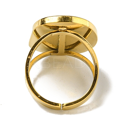 Ion Plating(IP) 304 Stainless Steel Open Cuff Rings RJEW-C079-19G-03-1
