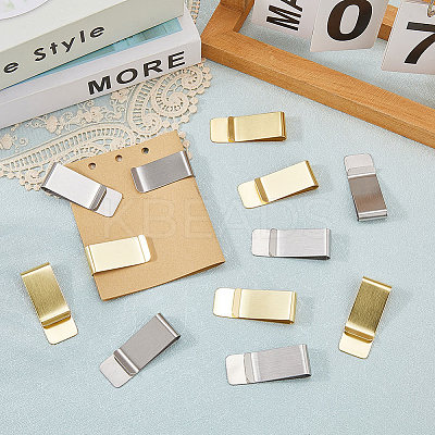 12Pcs 2 Colors Stainless Steel Money Clips AJEW-CP0008-89-1