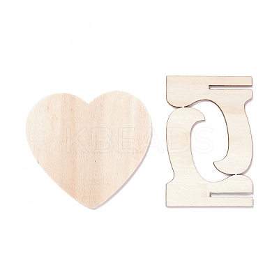 Heart Wooden Mini Chalkboard Signs AJEW-M035-02-1