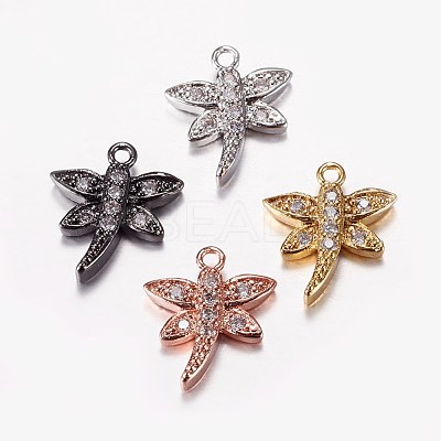 Long-Lasting Plated Brass Micro Pave Cubic Zirconia Charms ZIRC-L072-63-1