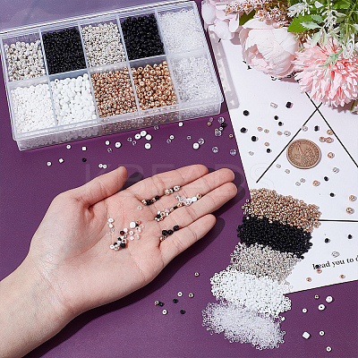 11000Pcs 15 Styles Seed Beads Kits SEED-AR0001-41-1
