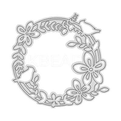 Wreath Carbon Steel Cutting Dies Stencils DIY-WH0170-062-1