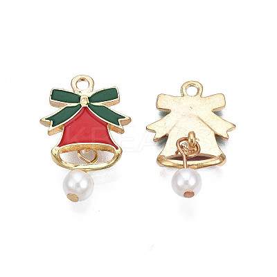 Rack Plating Alloy Enamel Pendants X-ENAM-N055-153A-1