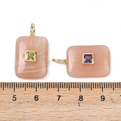 Natural Peach Moonstone Pendants G-K372-04G-03-1
