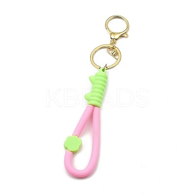 Cat Paw Print PVC Rope Keychains KEYC-B015-03LG-02-1
