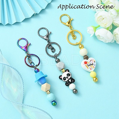 Alloy Bar Beadable Keychain for Jewelry Making DIY Crafts KEYC-A011-01RG-1