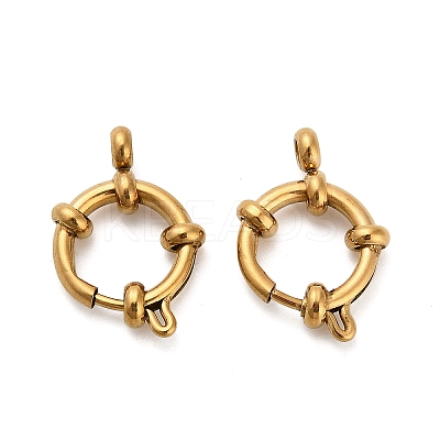 304 Stainless Steel Spring Ring Clasps STAS-K288-03C-G-1