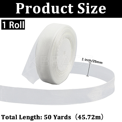 1 Rolls Sheer Organza Ribbon SRIB-CY0001-22A-03-1