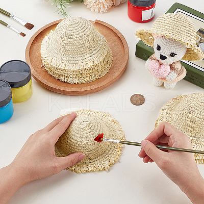 Doll Straw Hat DIY-WH0504-827A-1