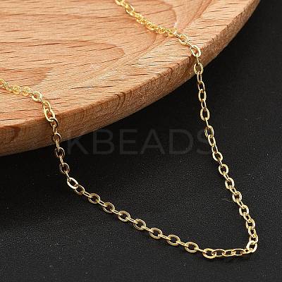 Brass Cable Chains Necklaces for Women NJEW-D302-47G-1