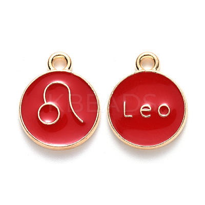 Alloy Enamel Pendants ENAM-SZ0001-28B-G-1