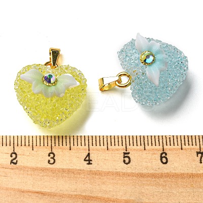 Druzy Resin Pendants RESI-G086-01G-1