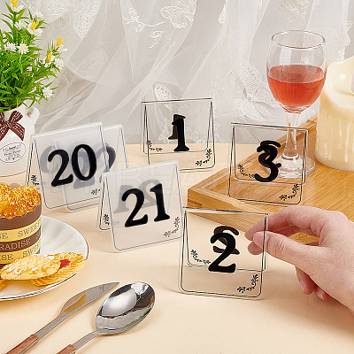 Acrylic Table Number Sign AJEW-WH0505-90A-1