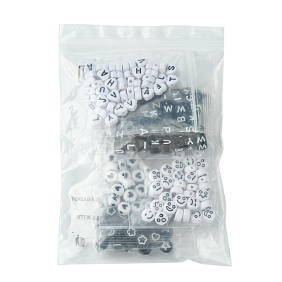 200Pcs Mixed Style and Shapes Acrylic Beads OACR-FS0001-68B-1