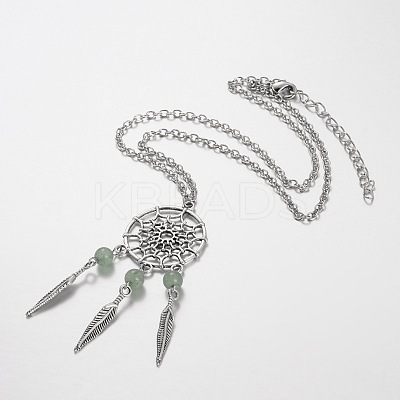 Iron Pendant Necklaces NJEW-JN01342-1