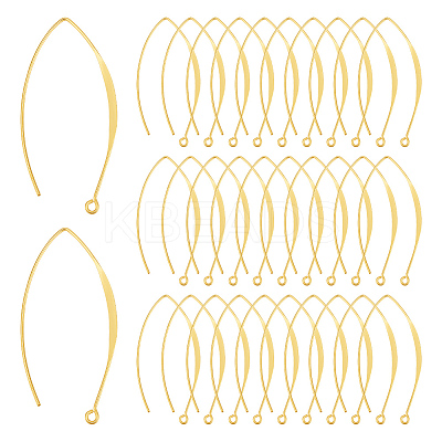 50Pcs Brass Earring Hooks KK-UN0002-80-1