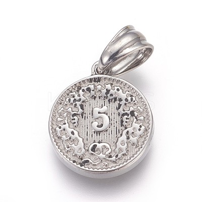 304 Stainless Steel Pendants STAS-E449-62AS-1