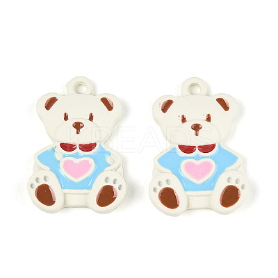 Alloy Spray Painted Enamel Pendants ENAM-S115-200-1