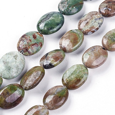 Natural Green Opal Beads Strands G-F607-03-B-1