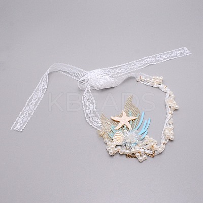 Lace Headbands for Girls LS-OHAR-WH0021-01-1