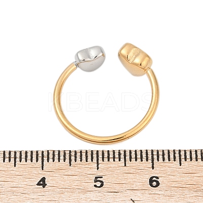 304 Stainless Steel Adjustable Open Cuff Rings RJEW-Z091-03GP-1